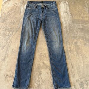 MOTHER Rascal Medium Kitty Slim Jeans with Classic Fading Sz 28